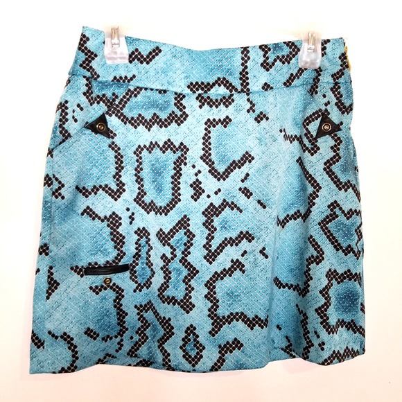 jamie sadock Pants - Jamie Sadock Snake Print  Golf Skort Women 6 Blue Mini Skirt Athletic Outdoor